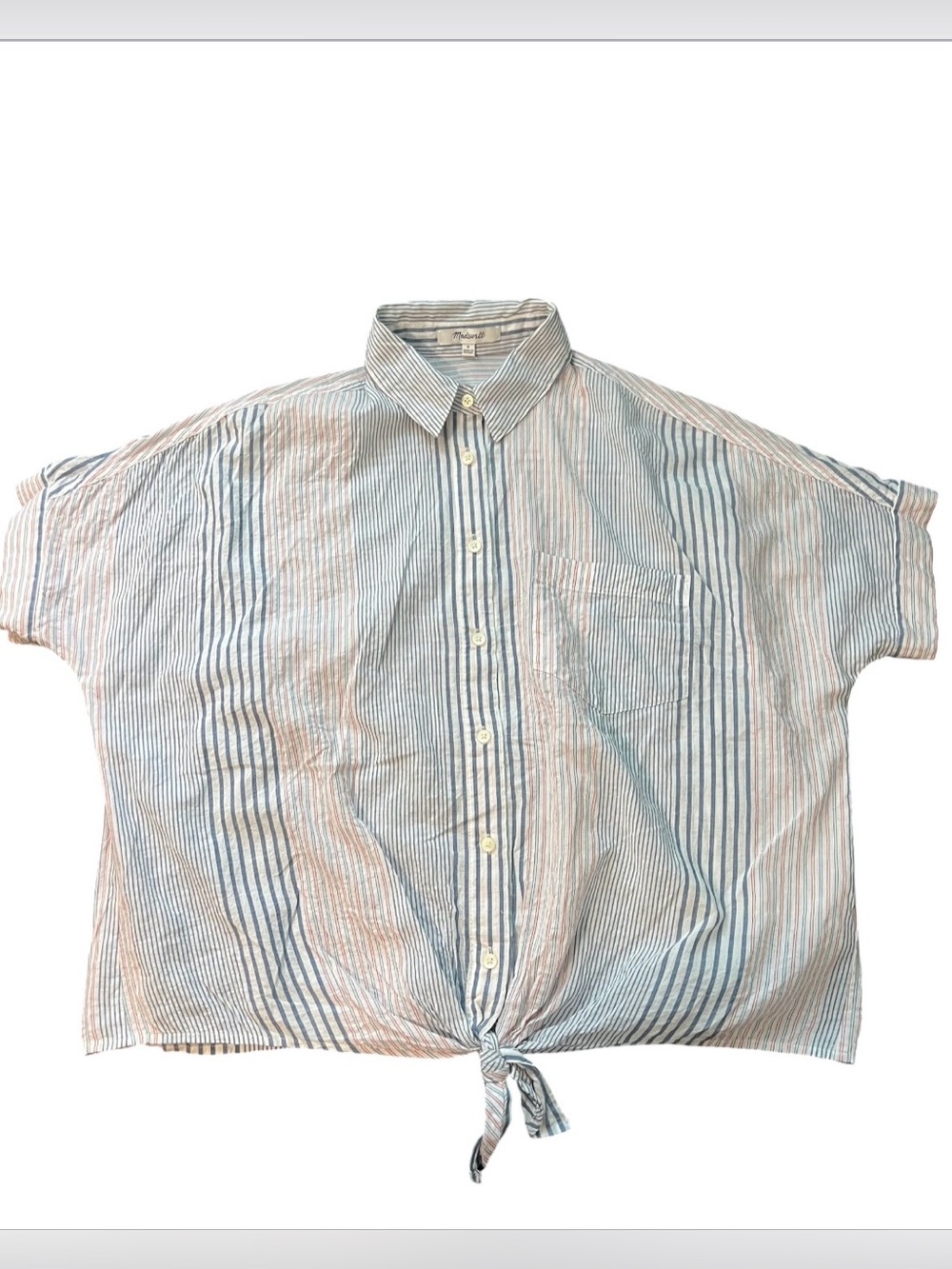 Madewell striped summer shirt, size small Button Up
